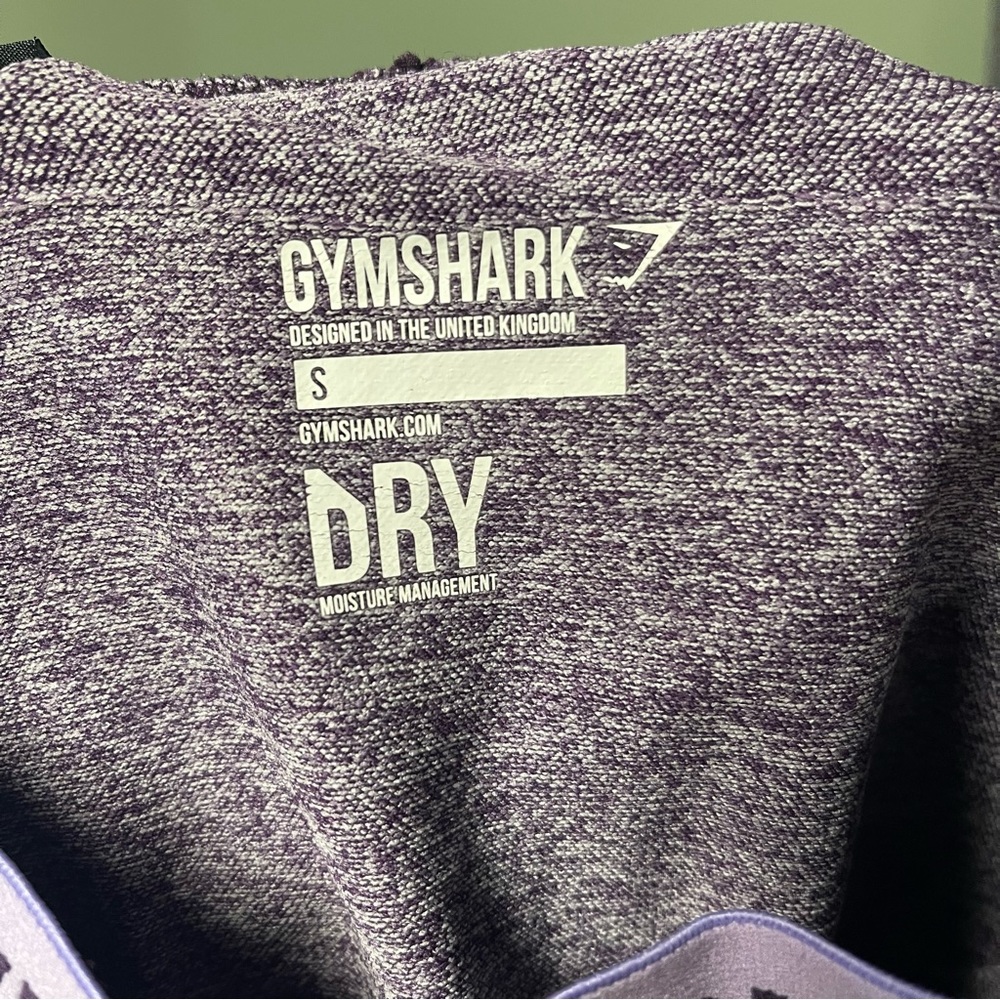Gymshark Flex Leggings Rich Purple Marl/Soft Lilac - Picture 3 of 3